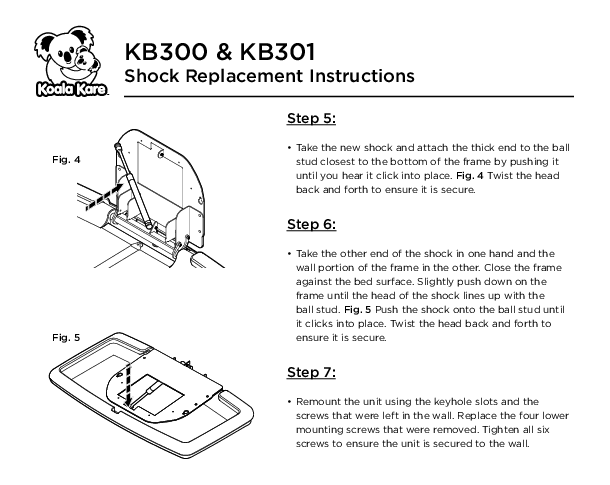 300-6-KIT - SHOCK KIT for KB300-Series Horizontal and KB301-Series Vertical Changing Stations