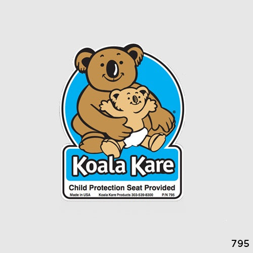 795 - RESTROOM DOOR LABEL for KB102 Child Protection Seats