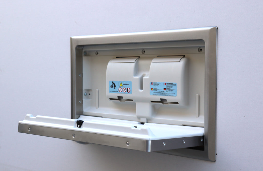 Allied Hand Dryer AHD-SSRE - Private Label Recessed Horizontal Stainless Steel Baby Changing Station