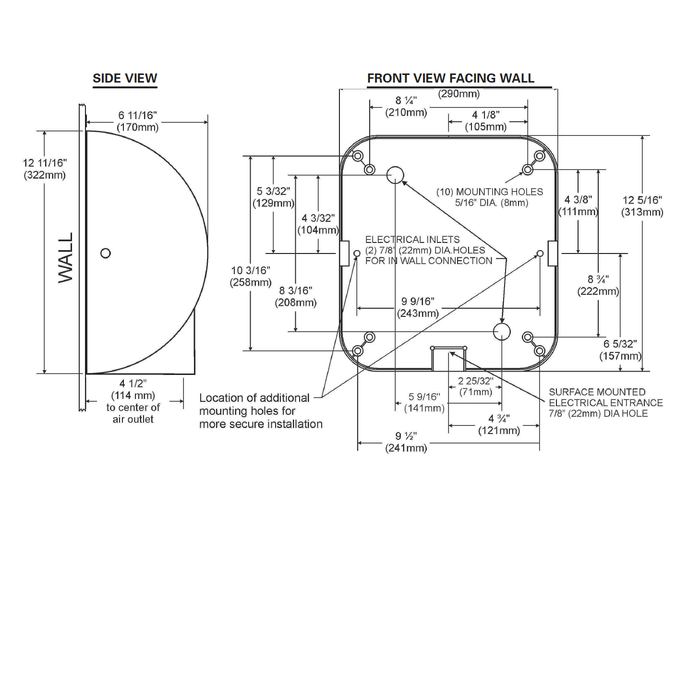 Excel XL-BWV-ECO XLERATOReco REPLACEMENT CONTROL ASSEMBLY with SPEED CONTROL (Part Ref. XL 7 / Stock# 40103)**-Hand Dryer Parts-Excel-Allied Hand Dryer