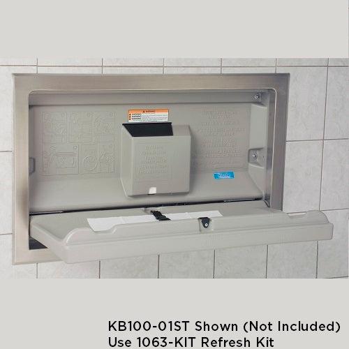 1063-KIT - REFRESH KIT for Grey and White Granite KB100-ST-Series Recessed with Stainless Trim Changing Station