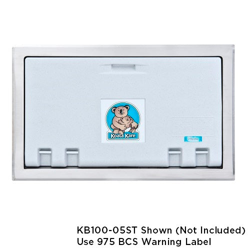 975 - WARNING LABEL for ALL Koala Baby Changing Stations