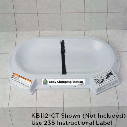 238 - INSTRUCTIONAL LABEL for KB112-CT and KB112-RE Laybeds