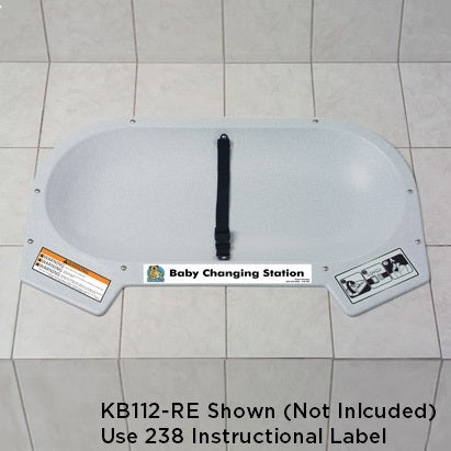 238 - INSTRUCTIONAL LABEL for KB112-CT and KB112-RE Laybeds