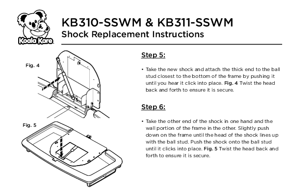 310-58-WM-KIT - SHOCK KIT for ALL WALL-MOUNTED KB310-Series and KB311-Series Changing Stations