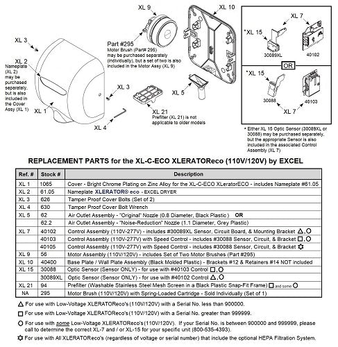 Excel XL-C-ECO XLERATOReco REPLACEMENT AIR OUTLET ASSEMBLY - ORIGINAL .8 NOZZLE (Part Ref. XL 5 / Stock# 62)