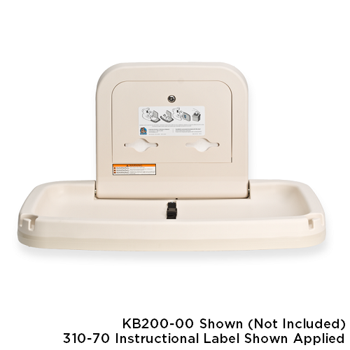 310-70 - INSTRUCTIONAL LABEL for ALL KB200 and KB200-SS Series Changing Stations