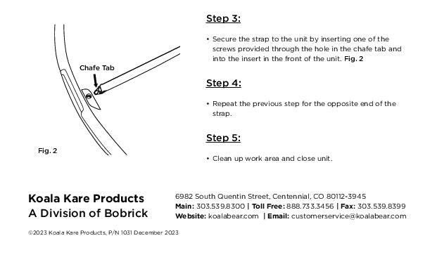 208-KIT - STRAP KIT for KB208-Series Oval Changing Station