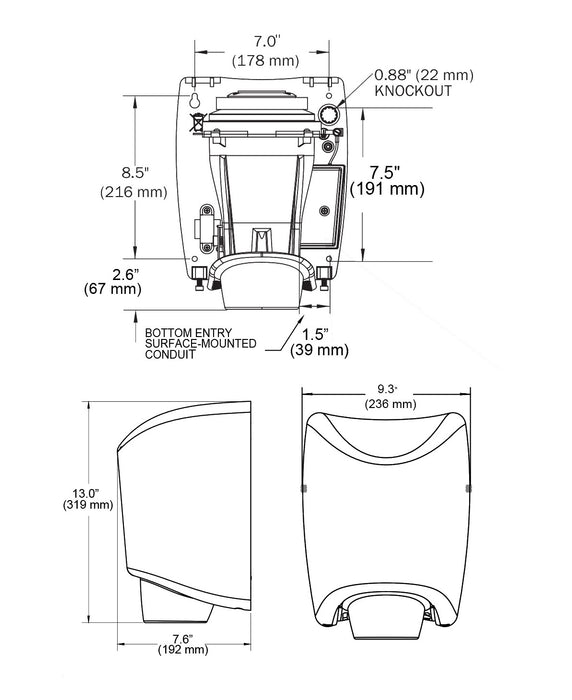 WORLD SMARTdri K-971 SECURITY COVER BOLT ALLEN WRENCH (Part # 56-40189)-Hand Dryer Parts-World Dryer-Allied Hand Dryer