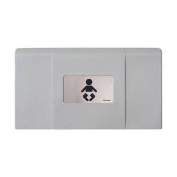 FOUNDATIONS® 200-EH-01 ULTRA Surface-Mounted, Horizontal-Folding Baby Changing Station (Gray & Stai