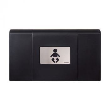 FOUNDATIONS® 200-EH-02 ULTRA Surface-Mounted, Horizontal-Folding Baby Changing Station (Black & Sta