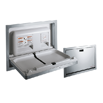 ASI® 9013 BABY CHANGING STATION – HORIZONTAL, STAINLESS STEEL, RECESSED