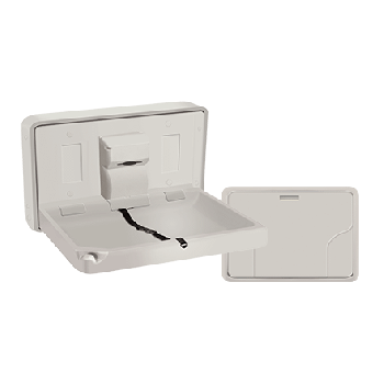 ASI® 9014 BABY CHANGING STATION - HORIZONTAL, HDPE PLASTIC, SURFACE MOUNTED