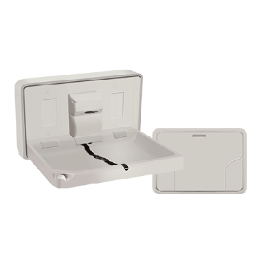 ASI® 9014 BABY CHANGING STATION - HORIZONTAL, HDPE PLASTIC, SURFACE MOUNTED