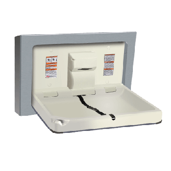 ASI® 9018-9 BABY CHANGING STATION - HORIZONTAL, STAINLESS STEEL, SURFACE MOUNTED