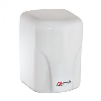 ASI® 0197-1-00 TURBO-Dri™ Hand Dryer - White Steel Cover High Speed Automatic Surface-Mounted 120