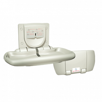 ASI® 9012 BABY CHANGING STATION -  HORIZONTAL, HDPE PLASTIC, SURFACE MOUNTED