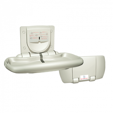 ASI® 9012 BABY CHANGING STATION -  HORIZONTAL, HDPE PLASTIC, SURFACE MOUNTED