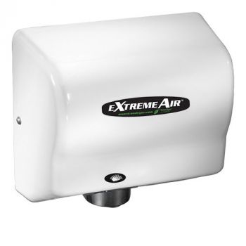 AMERICAN DRYER® GXT9-M eXtremeAir® HAND DRYER - Steel White Auto High Speed Heated Universal Volta