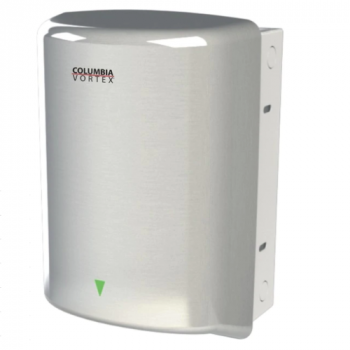 HD-637 COLUMBIA VORTEX (110V/120V) Stamped Steel Brushed Chrome Recessed High-Speed Hand Dryer