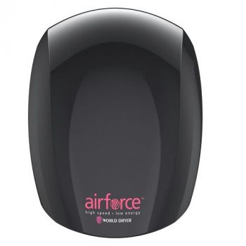 WORLD DRYER® J-162A3 Airforce™ Hand Dryer - Black Epoxy on Aluminum Automatic Surface-Mounted Hig