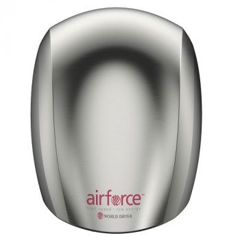 WORLD DRYER® J-973A3 Airforce™ Hand Dryer - Brushed (Satin) Stainless Steel Automatic Surface-Mou