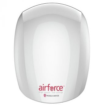 WORLD DRYER® J4-974A3 Airforce™ Hand Dryer - White Epoxy on Aluminum Automatic Surface-Mounted Hi