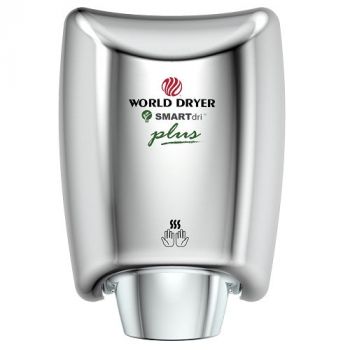 WORLD DRYER® K-972P2 SMARTdri® Plus Hand Dryer - Polished (Bright) Stainless Steel Automatic Surfa