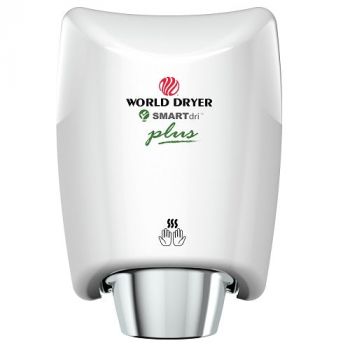 WORLD DRYER® K-974P2 SMARTdri® Plus Hand Dryer -  White Epoxy on Aluminum Automatic Surface-Mounte