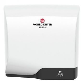 WORLD DRYER® L-974A SLIMdri™ Hand Dryer - White Epoxy on Aluminum Automatic Universal Voltage Sur