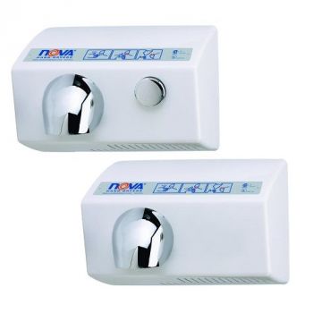 WORLD DRYER® NOVA® 5 Series Hand Dryer - White Aluminum Surface-Mounted (0112 / 0122 / 0212 / 0222