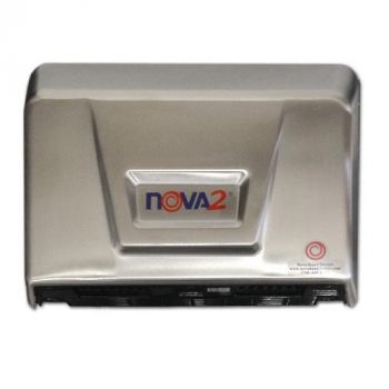 WORLD DRYER® NOVA® 2 (093079) Hand Dryer - Brushed Stainless Steel Automatic Universal Voltage Dua