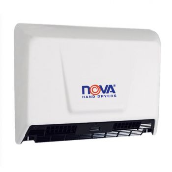 WORLD DRYER® NOVA® 2 (0930) Hand Dryer - White Epoxy on Steel Automatic Universal Voltage Dual Blo