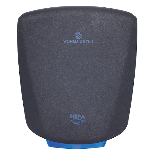 WORLD DRYER® Q-962A2 VERDEdri® Hand Dryer - Textured Graphite Epoxy on Aluminum Automatic Universa