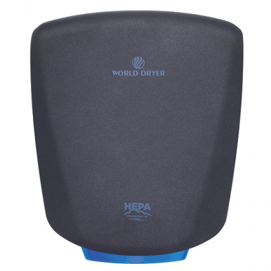 WORLD DRYER® Q-962A2 VERDEdri® Hand Dryer - Textured Graphite Epoxy on Aluminum Automatic Universa