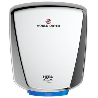 WORLD DRYER® Q-972A2 VERDEdri® Hand Dryer - Polished (Bright) Stainless Steel Automatic Universal 