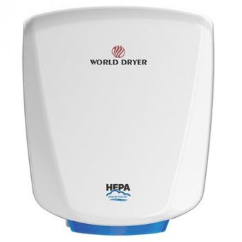 WORLD DRYER® Q-974A2 VERDEdri® Hand Dryer - White Epoxy on Aluminum Automatic Universal Voltage Su