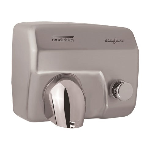 Saniflow® E88CS-UL PUSH-BUTTON Hand Dryer - Steel Cover with Satin (Brushed) Finish