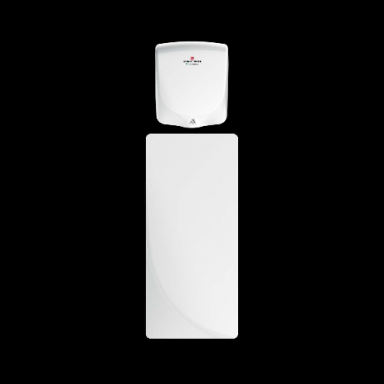 WORLD DRYER® Model# 37-10455K Wall Guard - White Anti-Microbial (HAND DRYER NOT INCLUDED)