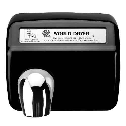 WORLD DRYER® XA5-662 Model XA Series Hand Dryer - WORLD STONE Black (EBONY) Finish Automatic Surfac