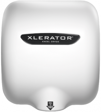 Excel Dryer XLERATOR® XL-BWH Hand Dryer with HEPA Filter - White BMC (Bulk Molded Compound) High Sp