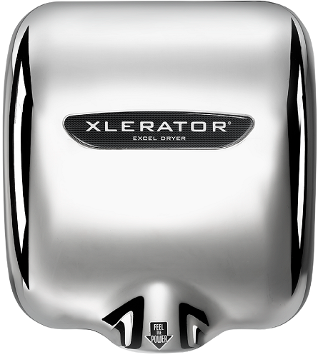 Excel Dryer XLERATOR® XL-CH Hand Dryer with HEPA Filter - Polished Chrome High Speed Automatic Surf