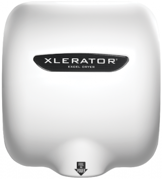 Excel Dryer XLERATOR® XL-WH Hand Dryer with HEPA Filter - White Epoxy on Zinc Alloy High Speed Auto