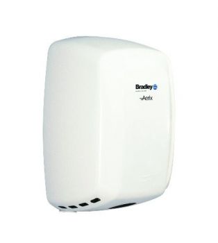 Bradley Aerix Model 2901-2873 Adjustable Speed Hand Dryer - Steel, White Epoxy