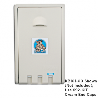 Koala Kare® KB101-00 - Surface Vertical Cream Baby Changing Station